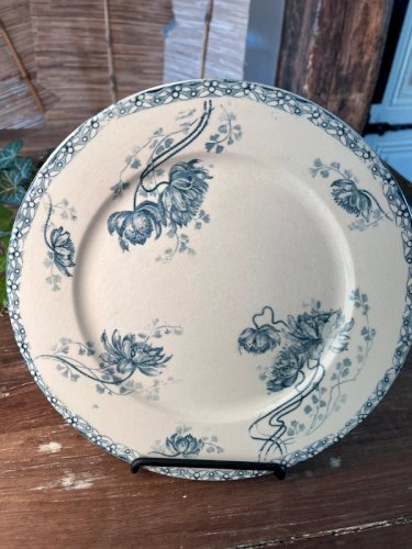 6 assiettes plates U&C Sarreguemines modèle Royat