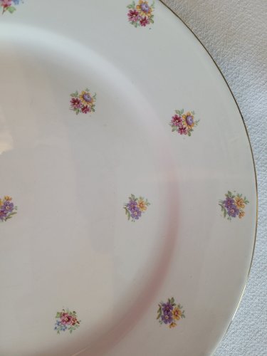 6 assiettes plates vintage de Digoin Sarreguemines décor floral