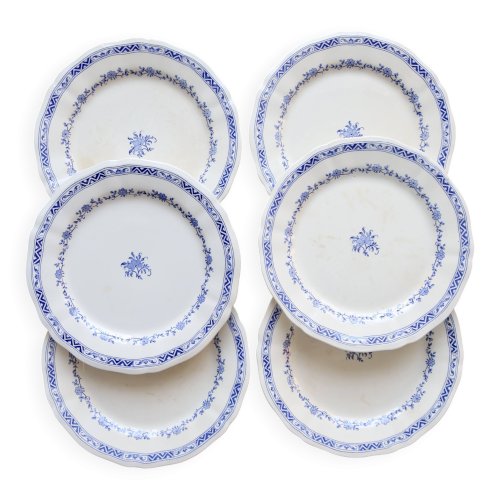 6 assiettes plates vintage Gien – Modèle “Royal”