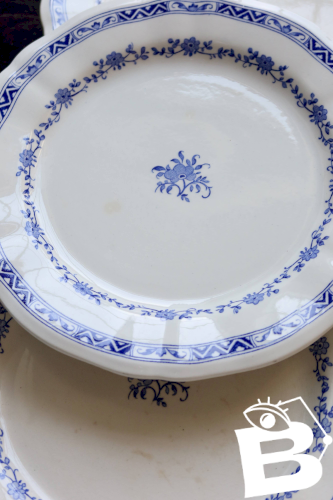 6 assiettes plates vintage Gien – Modèle “Royal”