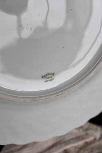 6 assiettes plates vintage porcelaine blanche torsadée Limoges Haviland