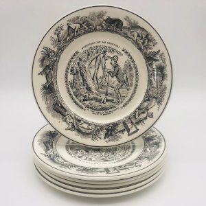 6 Assiettes porcelaine, Creil Et Montereau.