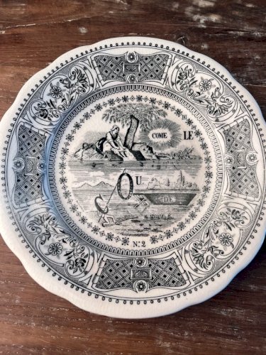 6 assiettes rébus Gien 1971