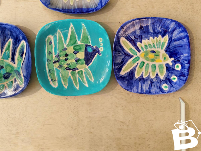 6 assiettes vintage en céramique de Vallauris