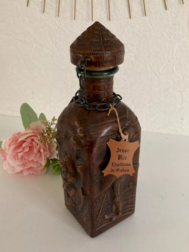 6⚜️ Bouteille Décorative en Cuir Sancho Espagne Don Quichotte - Don Quijote