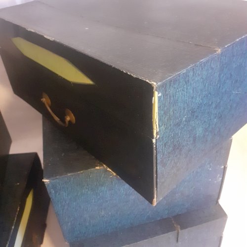 6 cartons anciens de cartonnier, archives, classeurs de notaire ref973