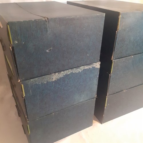 6 cartons anciens de cartonnier, archives, classeurs de notaire ref973