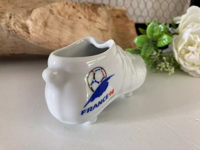 6⚜️ Cendrier Porcelaine Yves Deshoulières Apilco Coupe Du Monde France 98 Footix