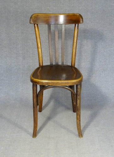 6 chaises bistrot FISCHEL N°409, vers 1935 assise bois, no Thonet
