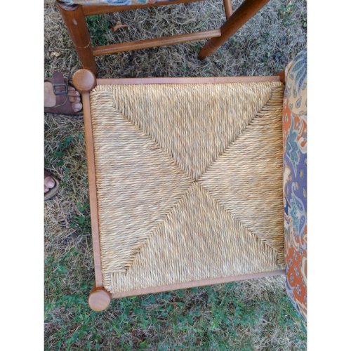 6 Chaises de Cuisine Bois , Paillées