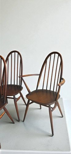 6 chaises / fauteuils Quaker modèle Windsor, Ercol 1950s