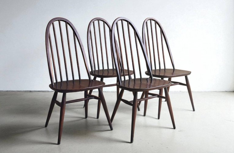 6 chaises / fauteuils Quaker modèle Windsor, Ercol 1950s