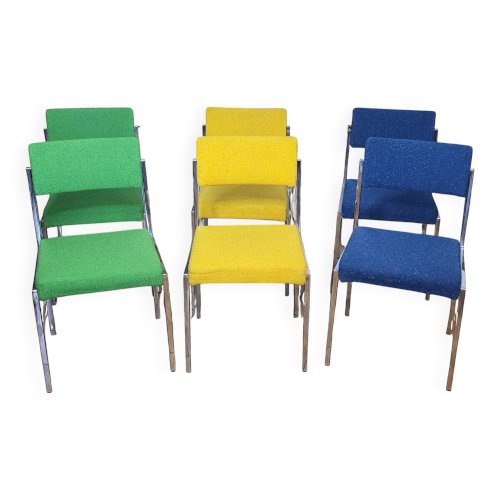 6 chaises Strafor 1970