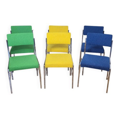 6 chaises Strafor 1970