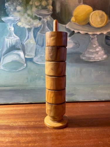 6 coquetiers en bois vintage