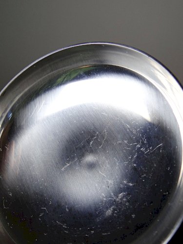 6 Coupelles à dessert sur pied en inox vintages style bistrot Jean Couzon