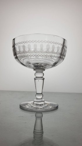 6 coupes à champagne en cristal