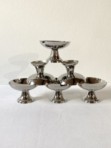 6 coupes à glace / dessert en inox