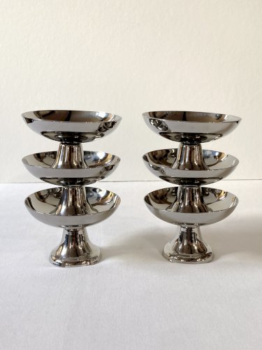 6 coupes à glace / dessert en inox