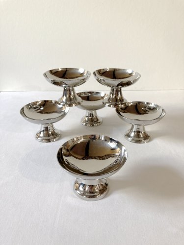 6 coupes à glace / dessert en inox