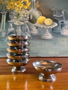 6 coupes à glace en inox