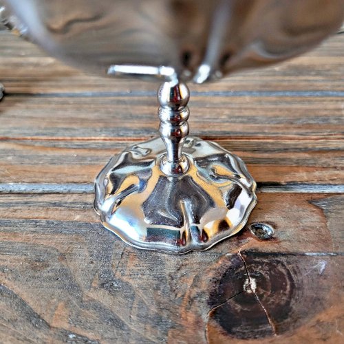 6 coupes  à glace vintage en inox,et forme de fleur