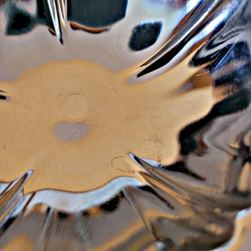 6 coupes  à glace vintage en inox,et forme de fleur