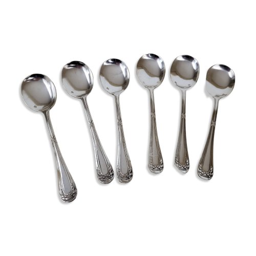 6 cuillères en métal argenté