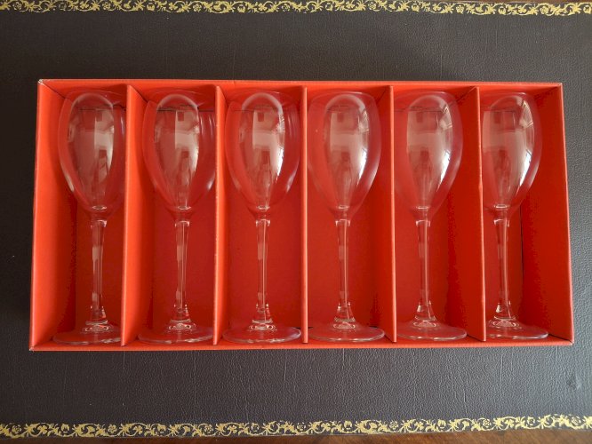 6 flutes à champagne en cristal d'Arques 25 cl
