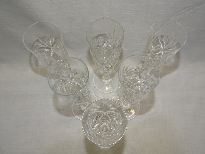 -6 FLUTES A CHAMPAGNE EN CRISTAL SAINT LOUIS MODELE CHANTILLY ART DE LA TABLE  D