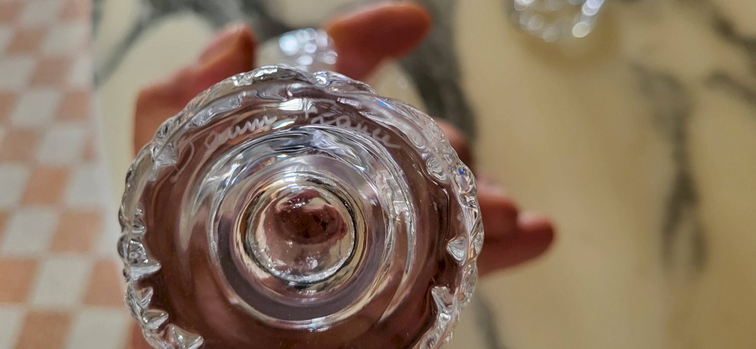 6 flûtes en cristal Daum, modèle Kim, France