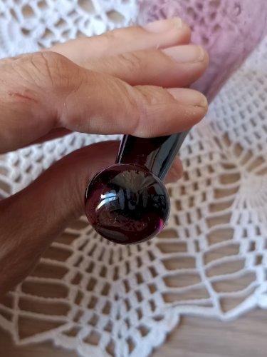 6 Flutes Pomponnettes ou trinquettes Verre Bullé Verrerie de Biot Provence France.
