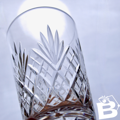 6 grands verres en cristal de Montbronn soufflés bouche collection Blois