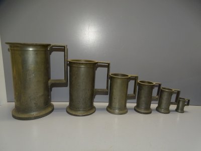 - 6 ANTIQUE MEASURE WOODEN Spoons MEASURING COLLECTION DECOR KITCHEN D