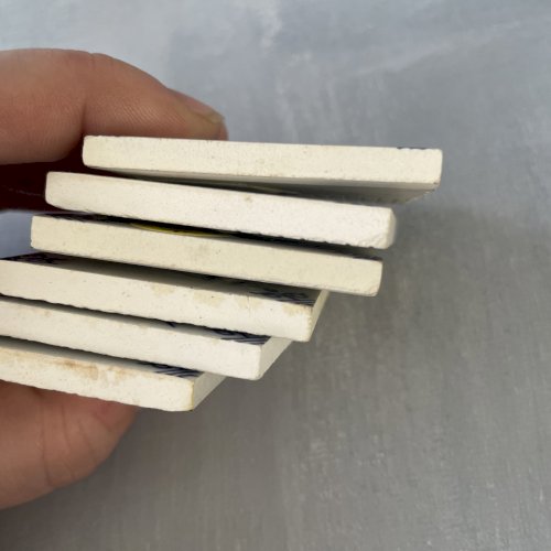 6 petits carreau céramique DELFT mini carrelage vintage jeux d'enfants ~5x5cm