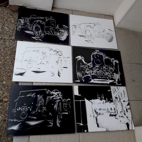 6 photographies en noir et blanc