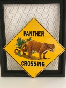 6 ⚜️ Plaque Métal Panther Crossing Crosswalks By Atlas Screen Printing 30X30 Cm
