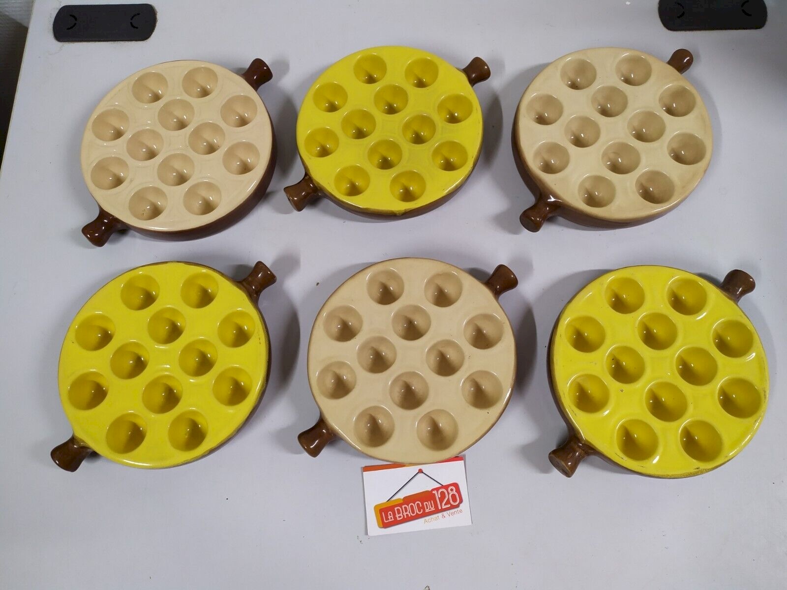 ASSIETTE D'ESCARGOT D'ESCARGOTS Au Four Plat En Céramique Pour De Snails EUR 32,38 - PicClick FR