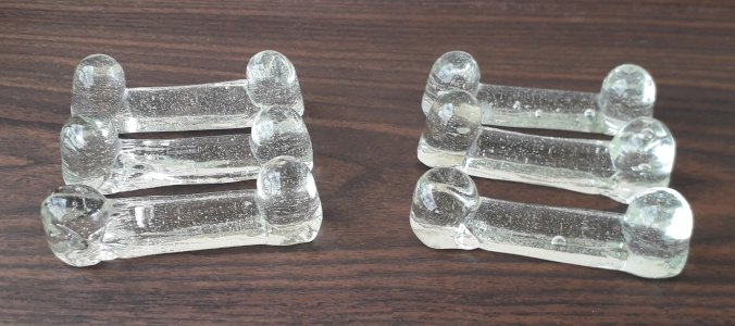6 bubble glass knife rests