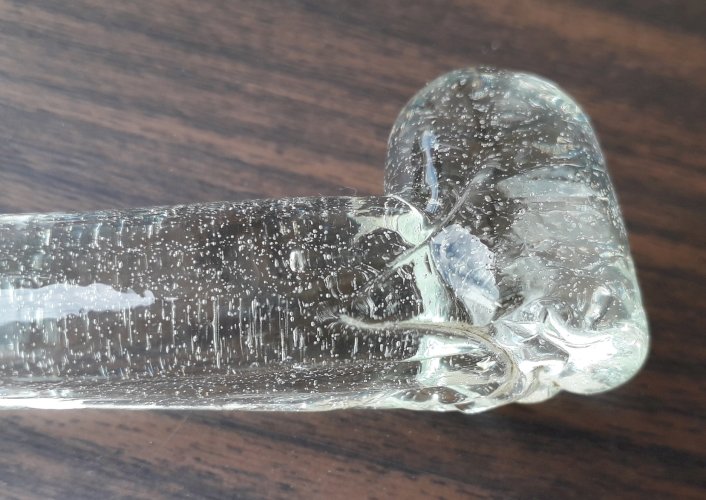 6 porte-couteaux en verre bullé