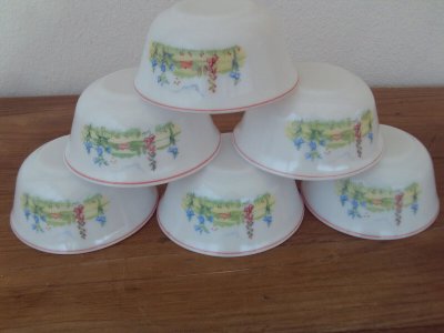  6 RAMEQUIN CUPS FLOWERS campanulas countryside ARCOPAL 5164