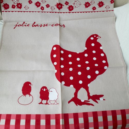6 serviettes poules