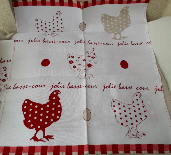 6 serviettes poules