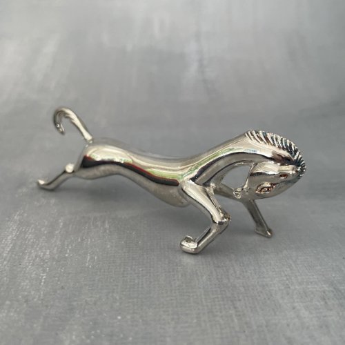 6 support porte repose couteaux métal argenté cheval chevaux équestre équitation