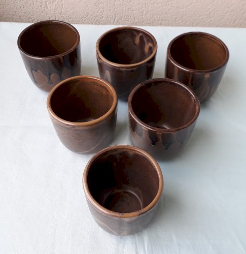 6 tasses en grès Breugnot
