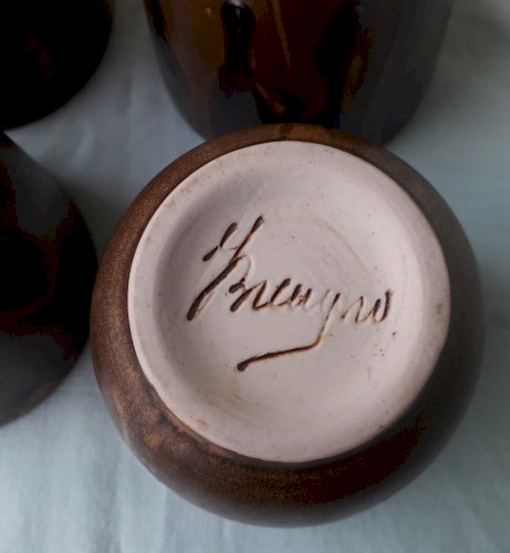 6 tasses en grès Breugnot