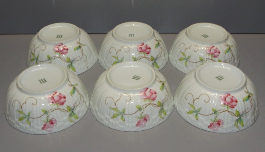 -6 TASSES PETIS BOLS PORCELAINE de LIMOGES COLLECTION VITRINE déco TABLE   D