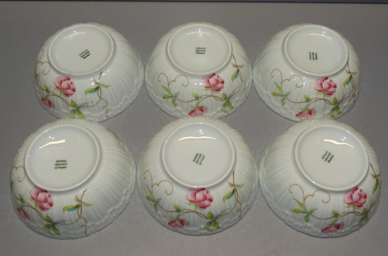 -6 TASSES PETIS BOLS PORCELAINE de LIMOGES COLLECTION VITRINE déco TABLE   D