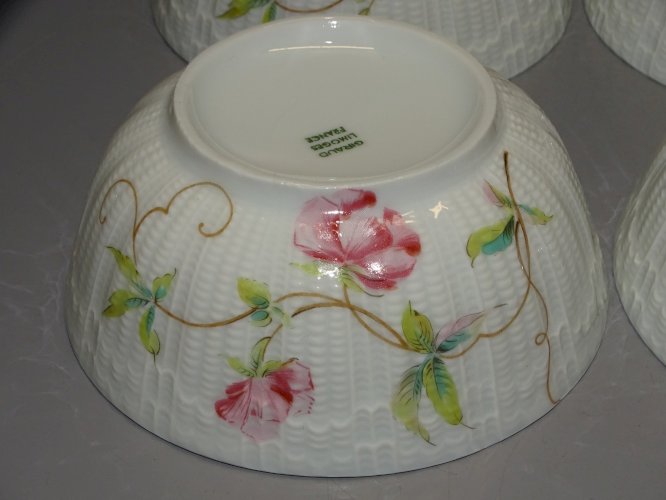 -6 TASSES PETIS BOLS PORCELAINE de LIMOGES COLLECTION VITRINE déco TABLE   D