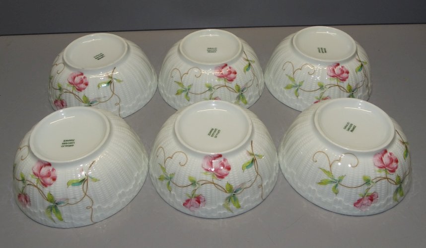 -6 TASSES PETIS BOLS PORCELAINE de LIMOGES COLLECTION VITRINE déco TABLE   D